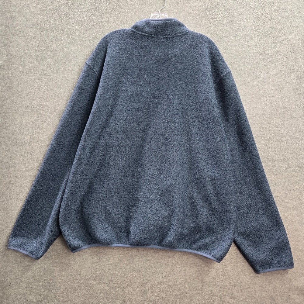 Eddie Bauer Men Sweater 2XL Blue Fleece‎ 1/4 Snap Pockets Outdoor Hiking - Picture 7 of 11
